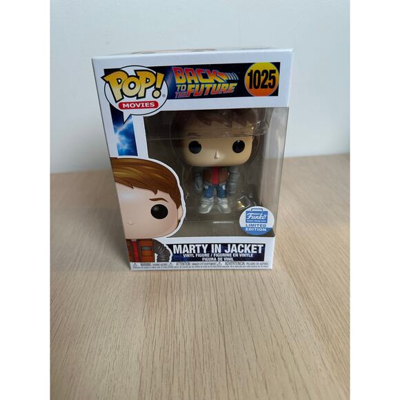 Funko Pop! Back to the Future Marty In Jacket Funko Shop Exclusive - NEW - Picture 1 of 5